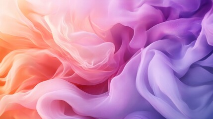 Obraz premium Colorful silk fabric waves, studio shot, abstract background, design texture