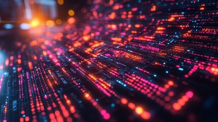 Abstract Digital Background for Video Marketing Concepts on Laptop