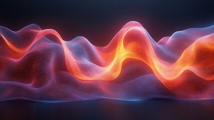 Obraz premium Abstract Glowing Waves of Red and Blue Light