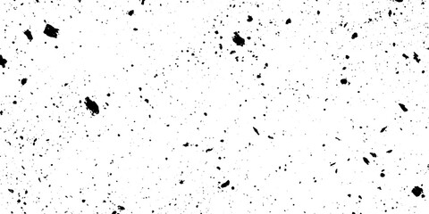 Abstract Black Ink Splatter Texture on White Background, Grunge Art Design