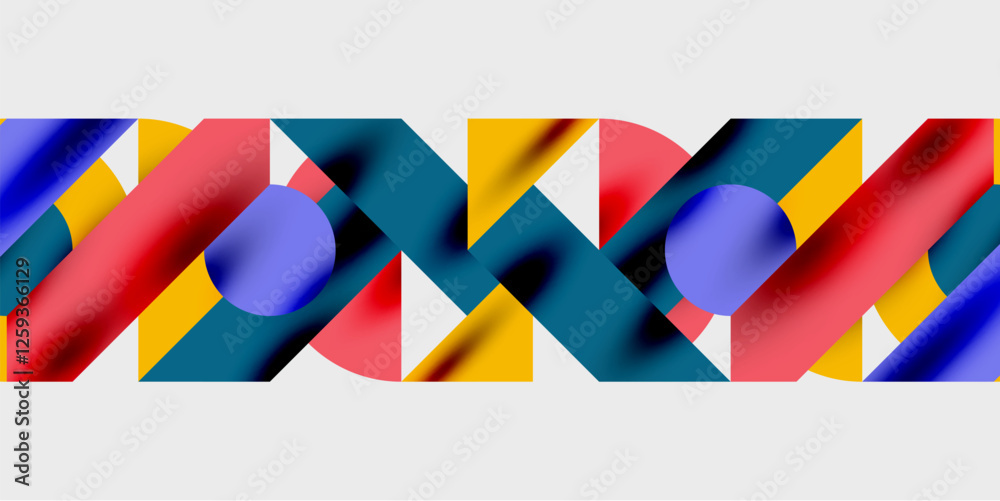 Wall mural vibrant abstract background circles with smooth gradients, creating a dynamic and modern design. ide