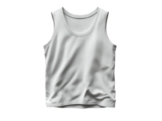 Light gray tank top with relaxed fit, perfect for casual wear or workouts