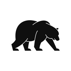 Grizzly Bear Silhouette Icon Design