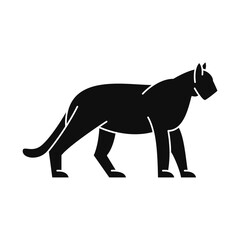 Lion Jaguar Cheetah Silhouette Icon Design Illustration