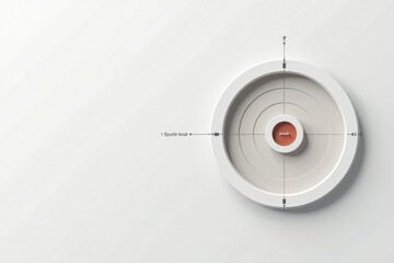 Abstract Circular Target Graphic with Central Focus Point and Concentric Rings, Ideal for Presentations and Reports on Business Strategy and Achieving Goals