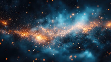 Stunning cosmic scene showcasing swirling nebulae and vibrant stardust in deep space