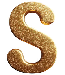 S 3d letter gold glitter s alphabet png clipart cutout transparent isolated