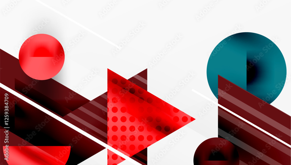 Aufkleber Modern geometric background - overlapping triangles with smooth gradients and semi-transparency