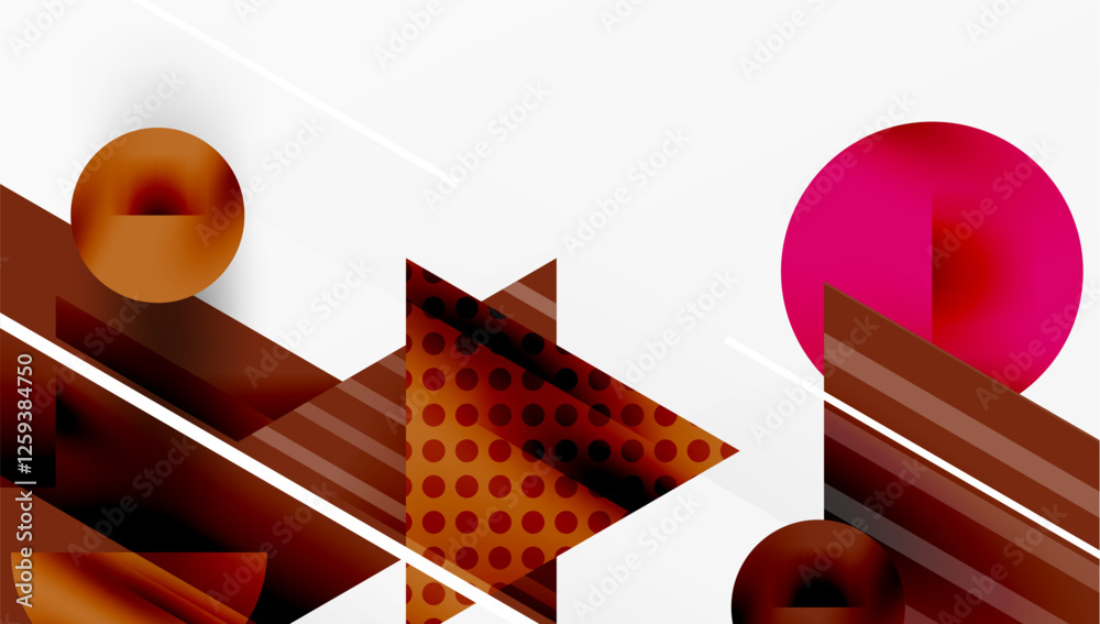Aufkleber Sleek abstract background - layered triangles with vibrant gradient tones. Semi-transparent shapes add depth and contemporary aesthetic
