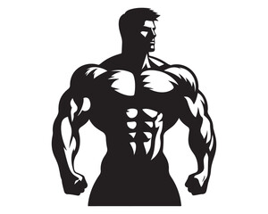 Muscular bodybuilder 4.eps