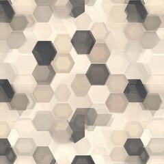 Abstract Geometric Pattern with Hexagonal Shapes in Soft Tones
