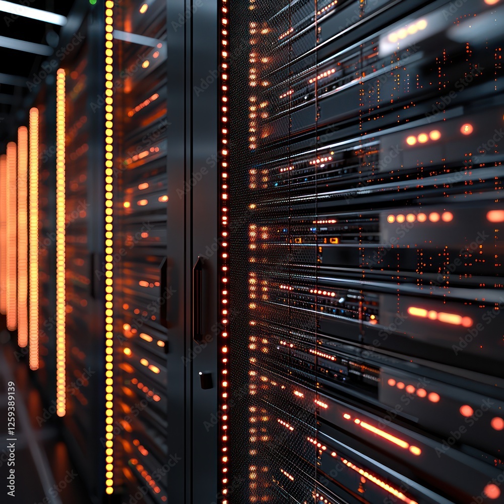 Poster advanced data hub processing massive digital streams , real-time analytics visualization.