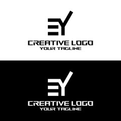 creative letter logo ey design vector