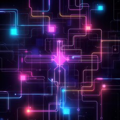 Interwoven neural intelligence forming radiant AI-powered structures , futuristic data flow.