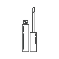 Minimalist make up icon in a modern, thin-line style with pink accents. Ideal for beauty, skincare branding, spa, wellness, product packaging, social media, and digital marketing.