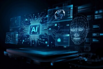 AI, Big Data, and Business Analytics Icons Represent the Integration of Advanced Technology in Analyzing Graphs, Business Data, and Market Trends, Driving Strategic Decisions and Innovative Solutions.