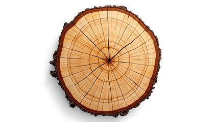 Detailed tree ring cross-section - time passing, history - environmental awareness campaign