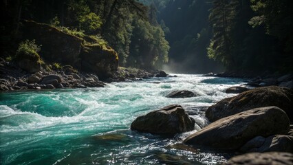 Long Exposure Photography: Wandering River Digresses Through Ancient Forest - Nature's Abstract Art