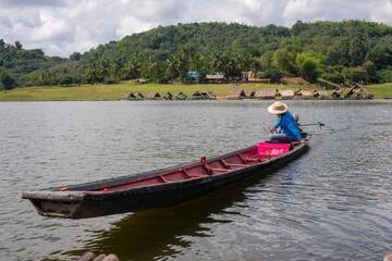 Fototapeta premium boat on the river