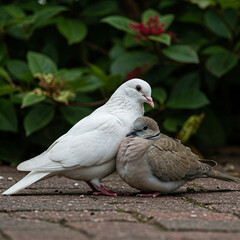 white dove in the park