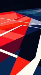 Obraz premium Abstract geometric composition with dynamic lines and bold colors