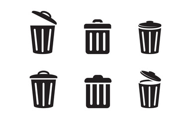Trash icons vector illustration design template