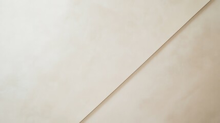Fototapeta premium Two Beige Surfaces Meet At A Diagonal Angle