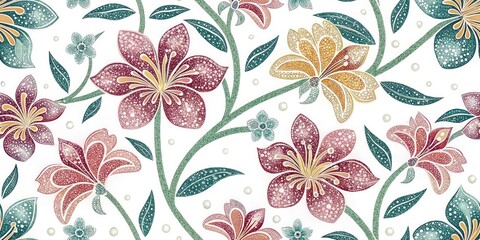 Obraz premium Diamond Dust Flower Texture Background Image - Sparkling Floral Design, Shimmering Petals, Glittering Blooms