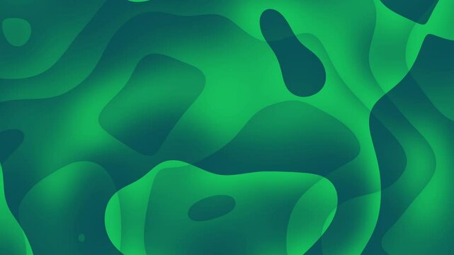 Abstract Green Gradient Background with Organic Fluid Shapes Design
