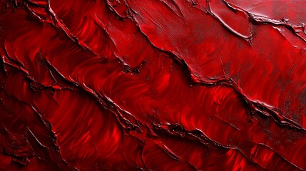Obraz premium Red paint texture, artistic strokes