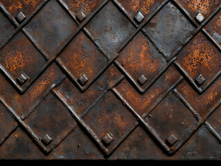  hammered iron with deep rust