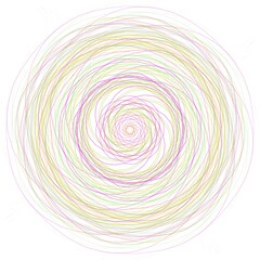 Colored abstract spiral, swirl, twirl element on white background