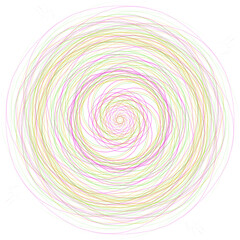 Colored abstract spiral, swirl, twirl element on white background