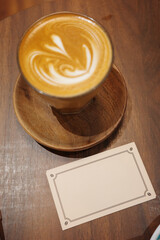 A cup of rich and aromatic latte