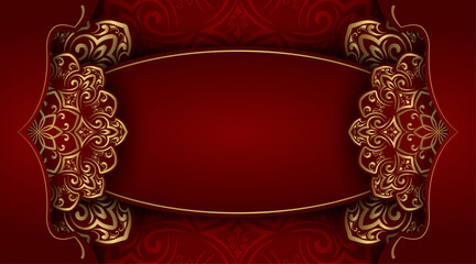 luxury background with mandala ornament