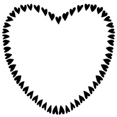 Cute hearts hand drawn illustration 