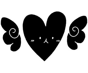 Cute hearts hand drawn illustration 