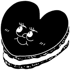 Cute hearts hand drawn illustration 