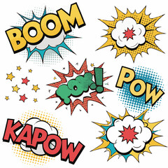 Fototapeta premium Comic Sound Effects Images 