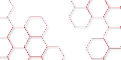 abstract geometric red texture background red hexagon 3D background texture. 3d rendering illustration. Clear pattern abstract background hexagon .Futuristic abstract banner.	
