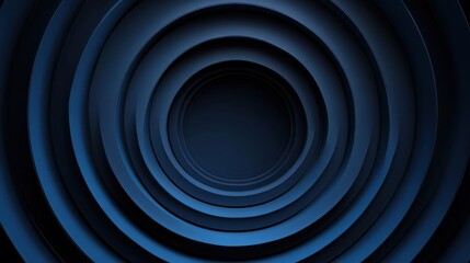 Blue Background with Concentric Circles and Lines, Banner Template with White Space for Text. Abstract Minimalist Wallpaper with Copy Space on Blue Background. Modern Wallpaper.