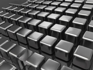 Obraz premium Metallic Cubes Abstract Background