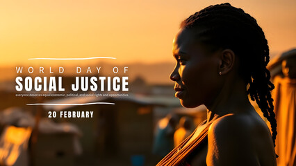 World Day of Social Justice. 20 February. Banner. Poster.
