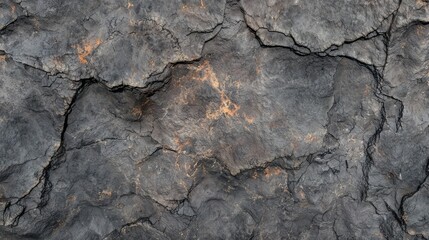 Textured Basalt Surface with Cracks and Natural Patterns