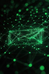 Obraz premium Glowing email network connection; digital communication background