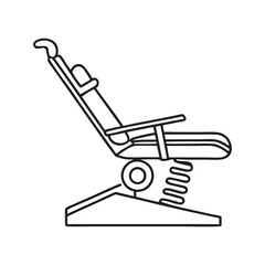 A spring chair for a sick patient at the clinic's iconic vector art design