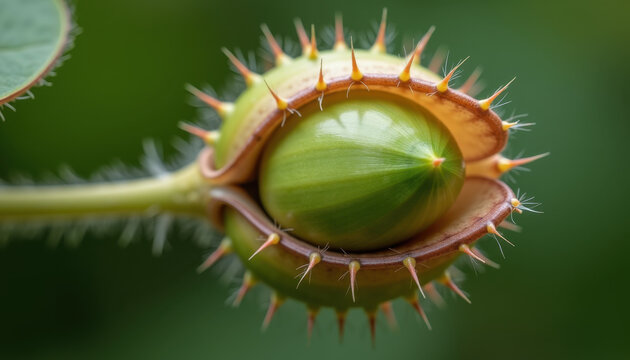 Exotic Seed Pod Cracking Open in Macro Shot