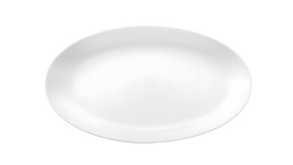 White plate cutout. Isolated plate on transparent background