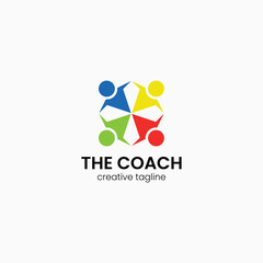 Coach Training Academy Logo fully editable vector template