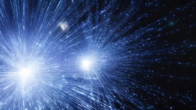 Video Player Interface Displaying a Cosmic Scene